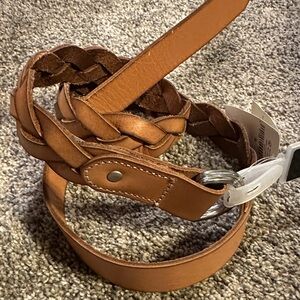 GAP Braided Brown Leather Belt